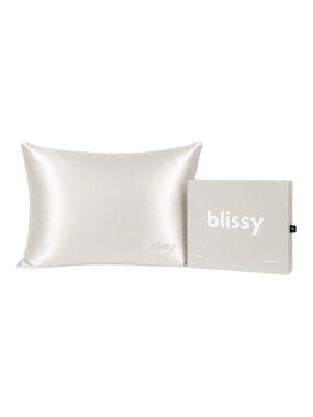 Blissy 100% Mulberry Silk Pillowcase Standard White NIB Luxury Beauty Sleep